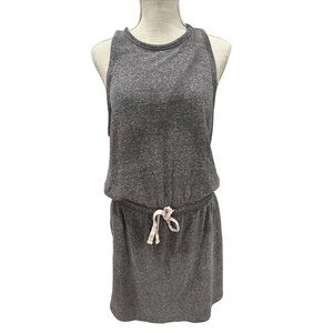 Lola Grace Sleeveless Heather Grey Dress XL Drawstring Waist Casual Womens